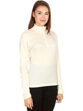 Midweight 100% Merino Wool Women's 1/4 Zip Pullover - Cozy Midlayer Top